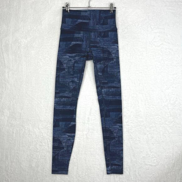 Lululemon Wunder Under Leggings 28in Sz 4  Transition Multi Midnight Navy‎ Blue - Picture 3 of 14